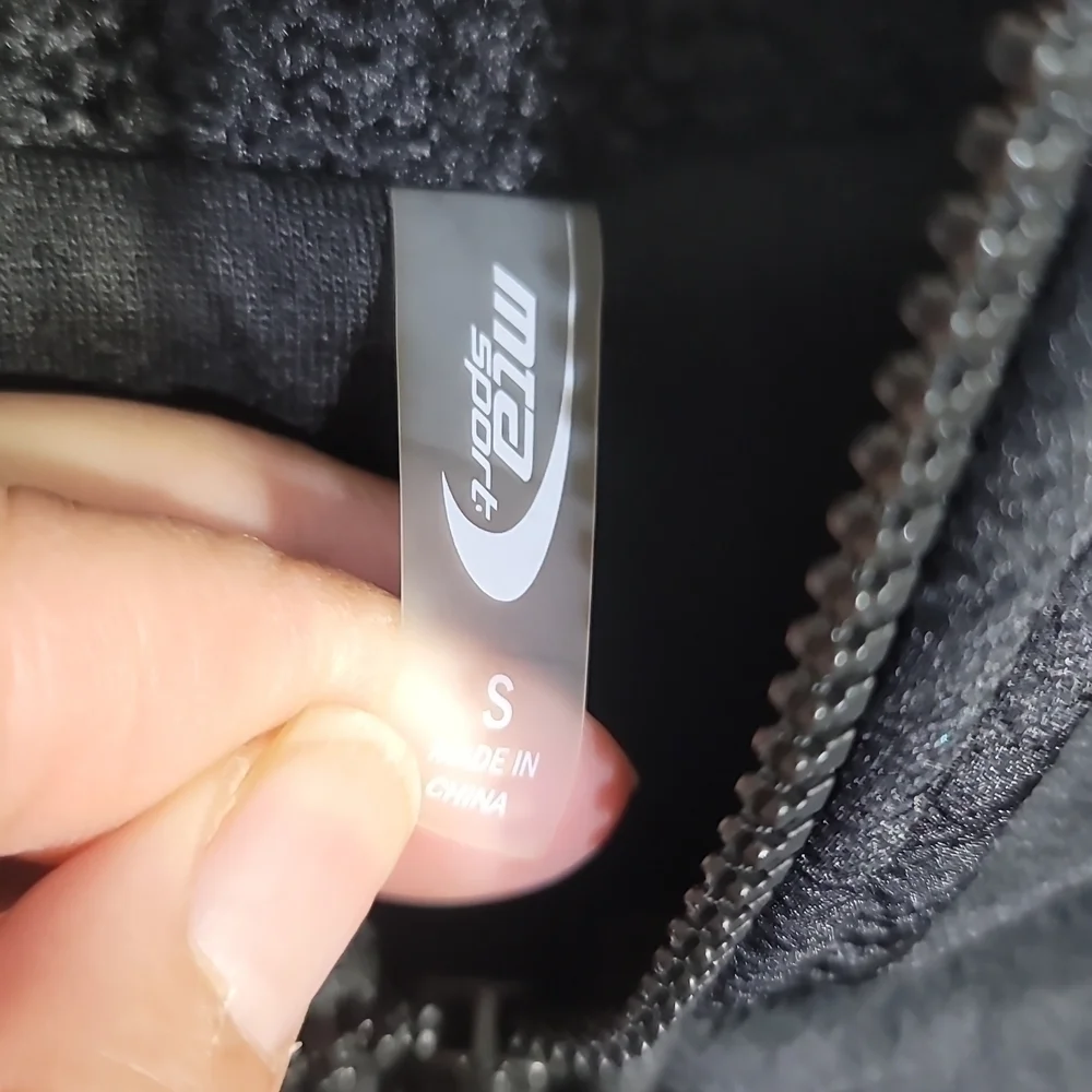 Mta Sport Fleece Sherpa Oversized Cropped Zip-Up Jacket